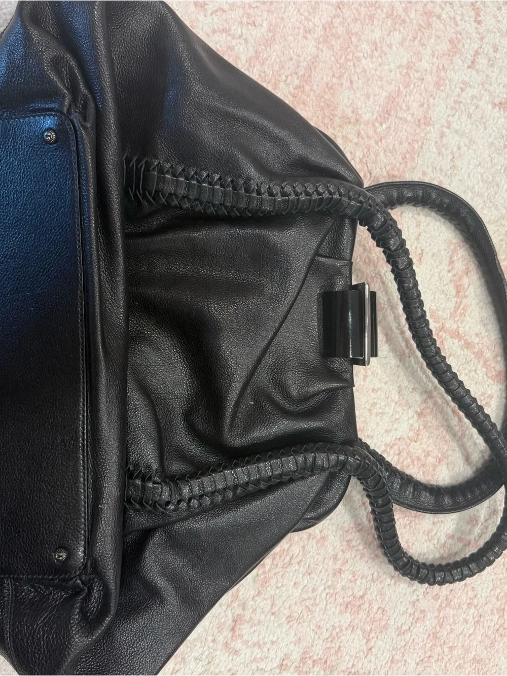 Salvatore Ferragamo - Black Leather Tote Handbag